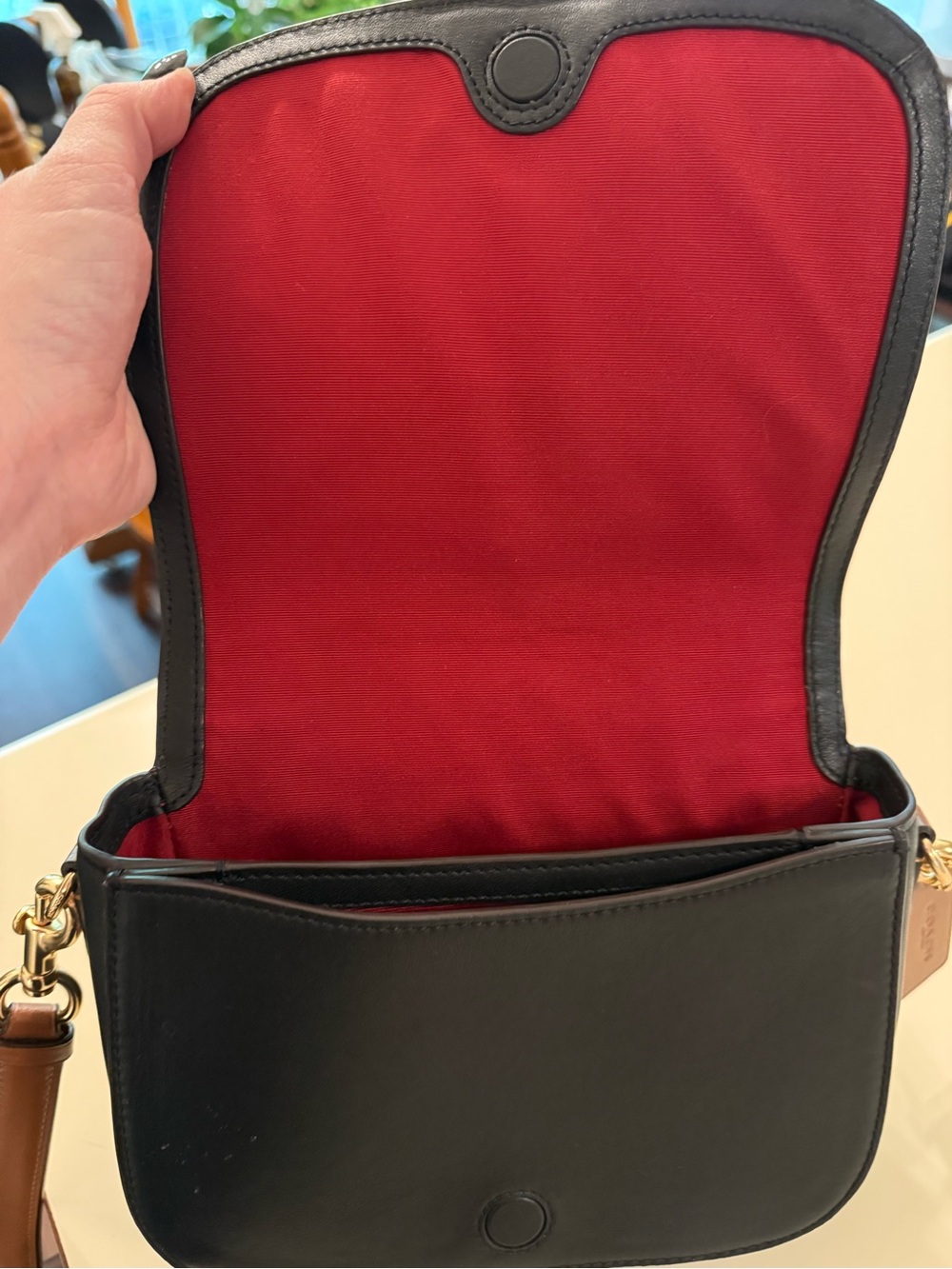 Coach Black and Brown Signature Mini Crossbody - Picture 7 of 9